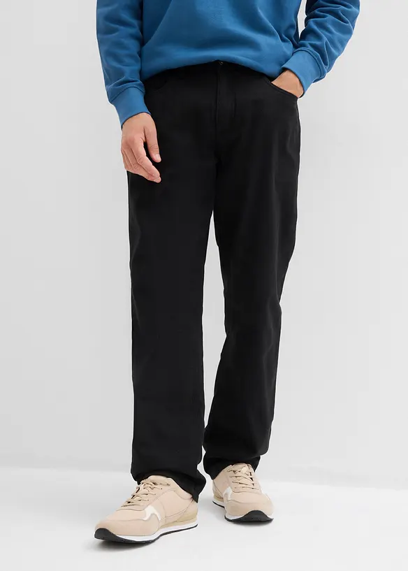 Pantalon thermique, droit et décontracté, taille élastiquée, bonprix