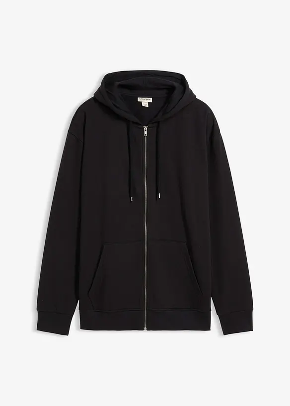 Sweat zippé ample à capuche, bonprix