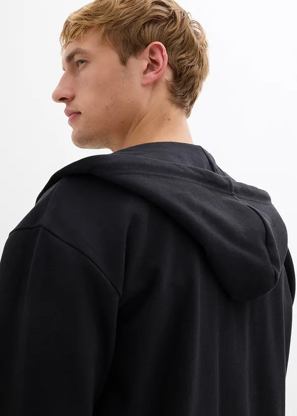 Sweat zippé ample à capuche, bonprix