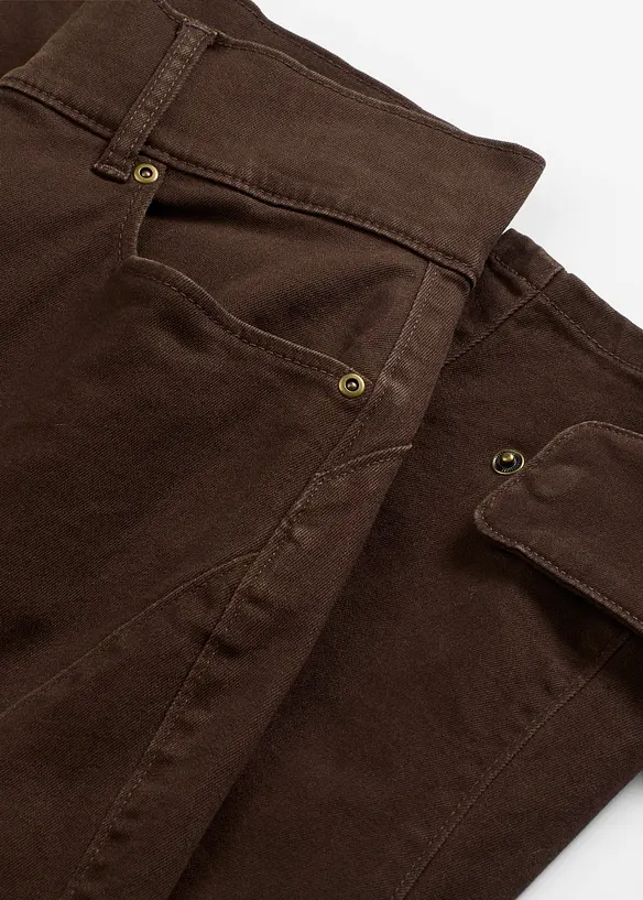 Pantalon en twill, taille haute, bonprix