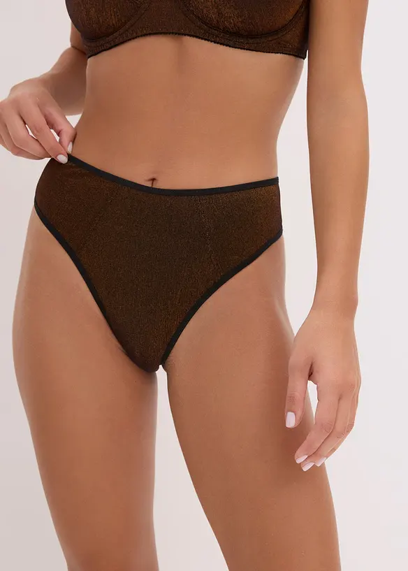 String Maxi en matière brillante, bonprix