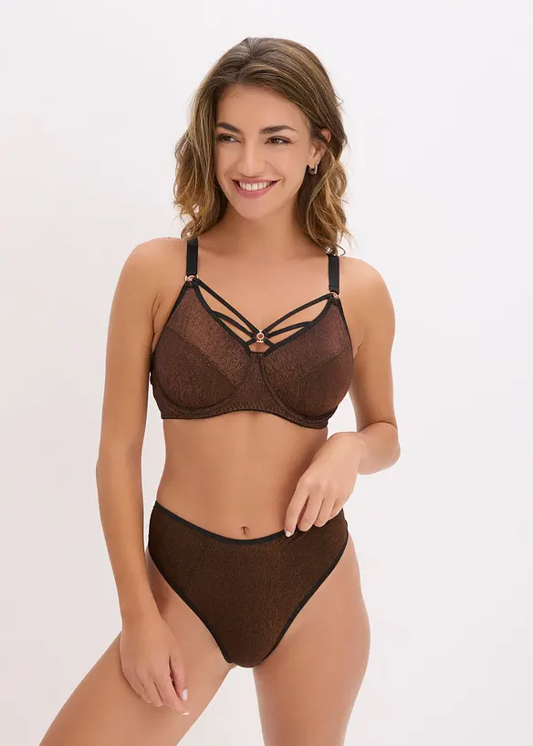 String Maxi en matière brillante, bonprix