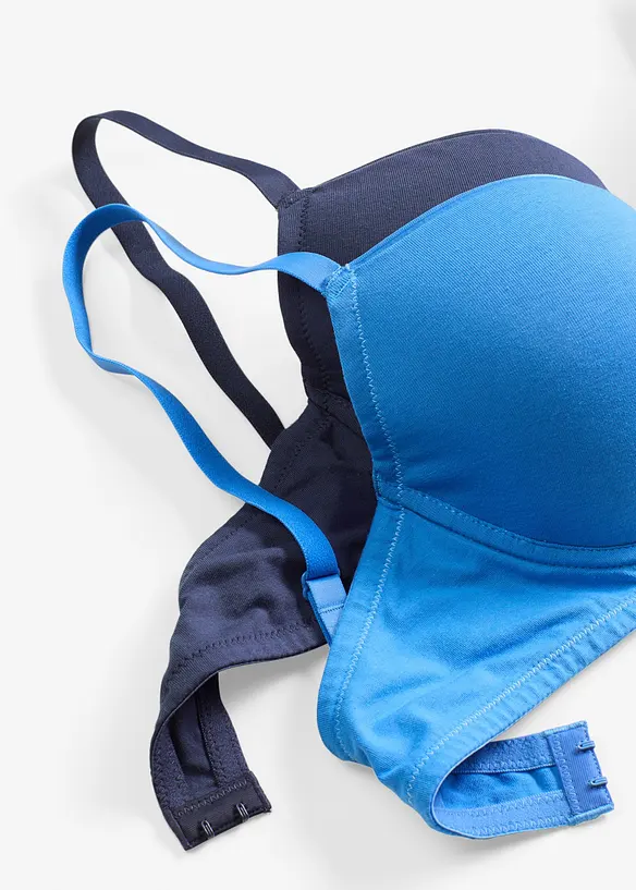 Lot de 2 soutiens-gorge coton à coques et armatures, bonprix