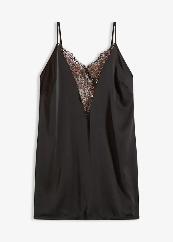 Négligé de satin à fil brillant, bonprix