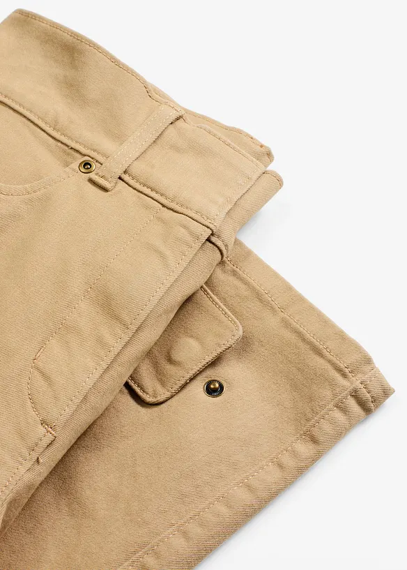 Pantalon en twill, taille haute, bonprix