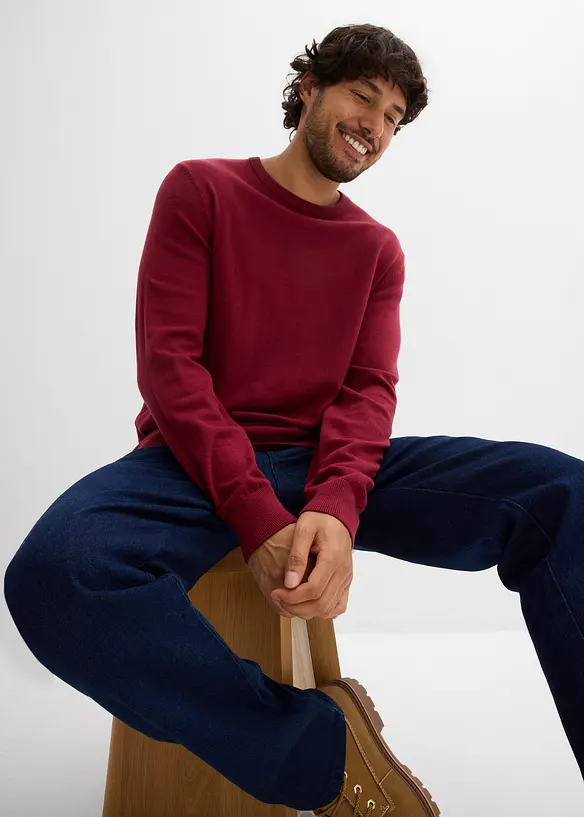 Pull doux en fine maille de coton majoritaire, bonprix