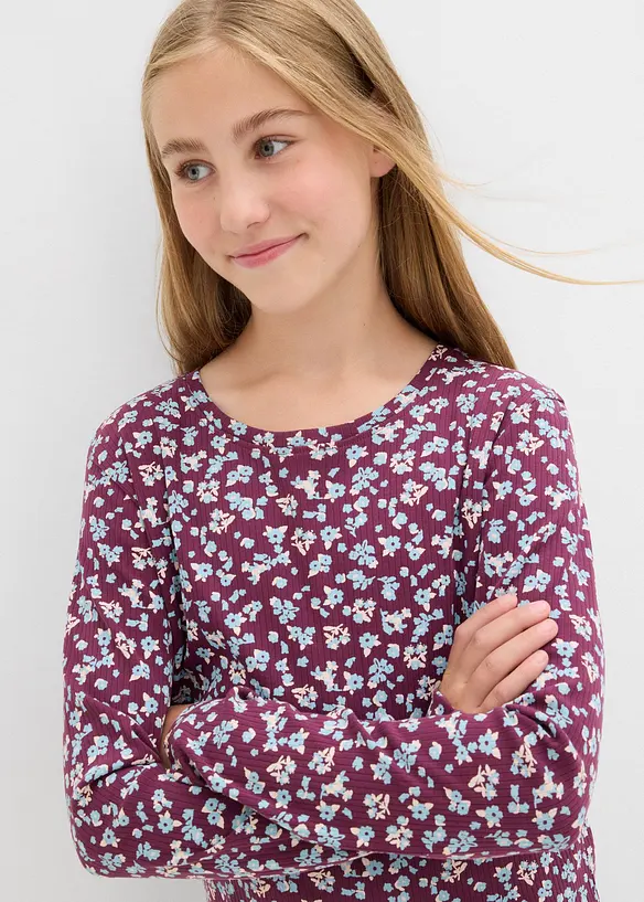 Robe en jersey côtelé 100% coton, bonprix