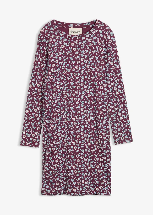 Robe en jersey côtelé 100% coton, bonprix