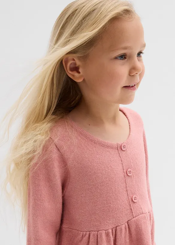 Robe en maille à boutons décoratifs, bonprix