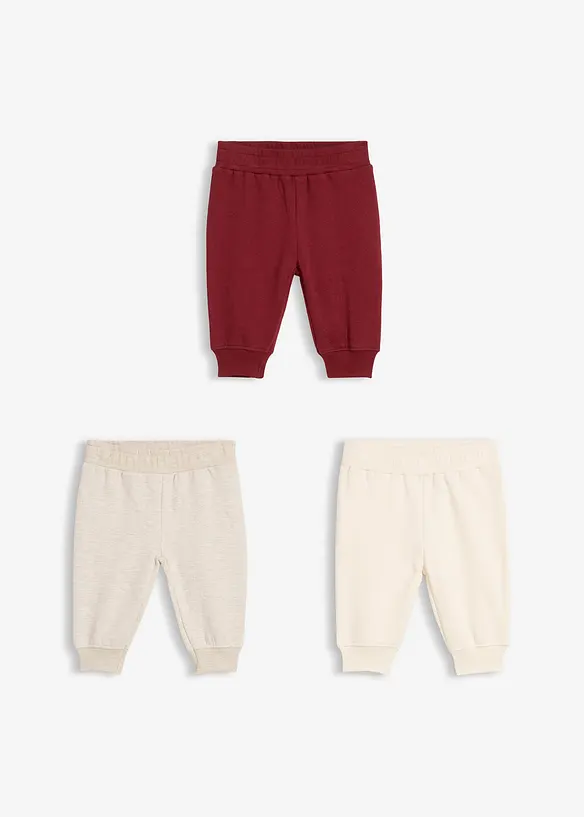 Lot de 3 pantalons en molleton, bonprix