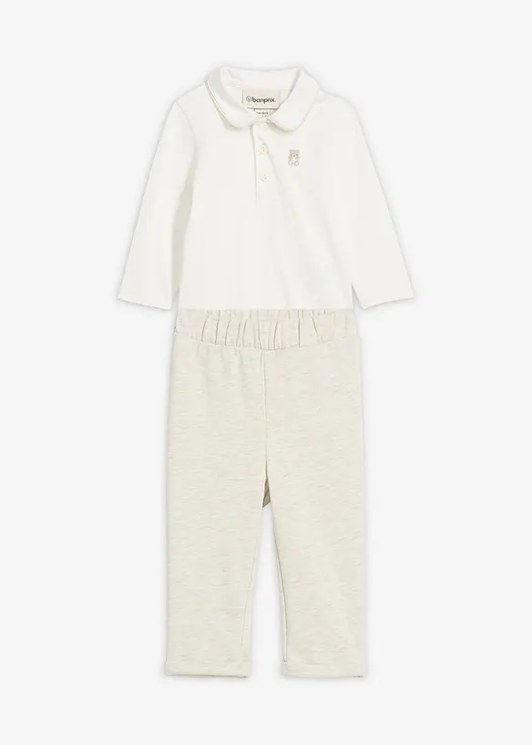 Body et pantalon 100% coton (ens. 2 pces), bonprix