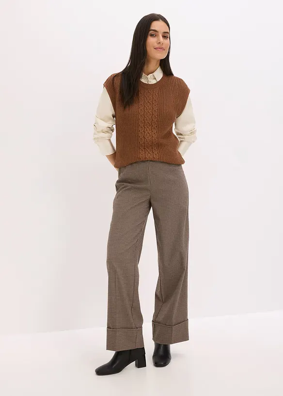 Pull sans manches en coton mélangé, bonprix