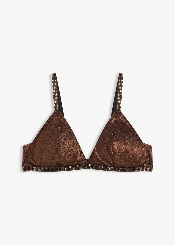 Soutien-gorge bralette triangle en matière brillante, bonprix