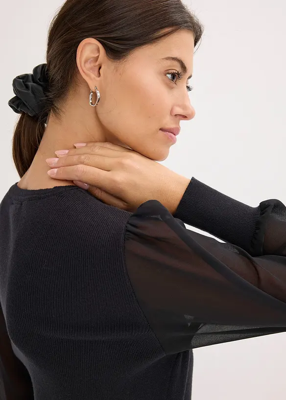 Pull doux en fine maille de viscose majoritaire, bonprix