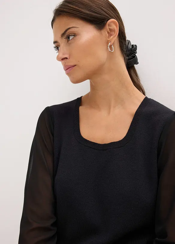 Pull doux en fine maille de viscose majoritaire, bonprix