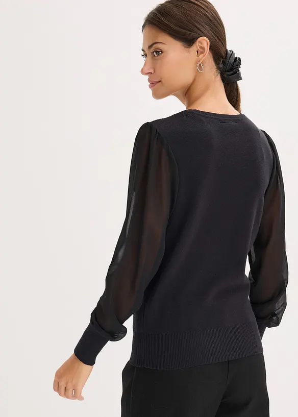Pull doux en fine maille de viscose majoritaire, bonprix