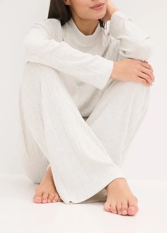 Vêtement d’intérieur en matière douce et côtelée, oversize, bonprix
