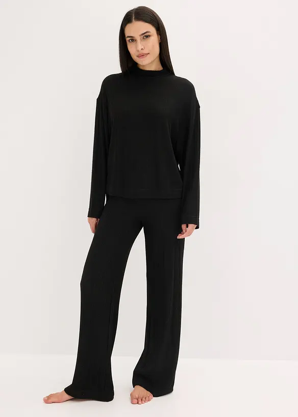 Vêtement d’intérieur en matière douce et côtelée, oversize, bonprix