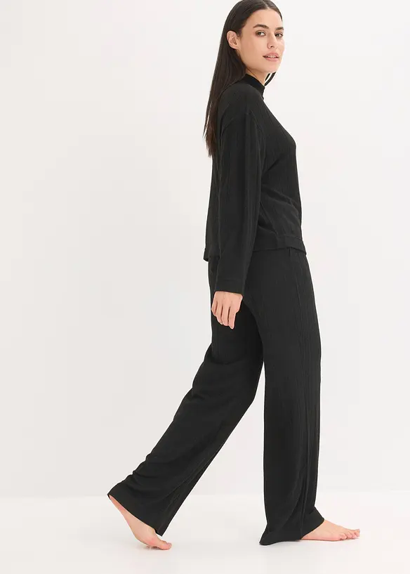 Vêtement d’intérieur en matière douce et côtelée, oversize, bonprix