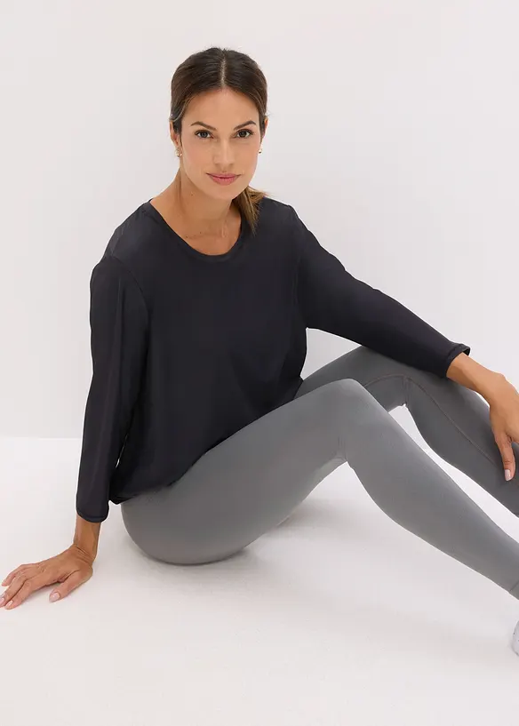 T-shirt technique ultra-doux à manches 3/4, séchage rapide, bonprix