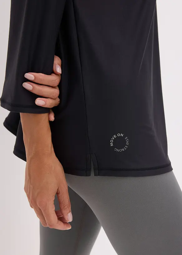 T-shirt technique ultra-doux à manches 3/4, séchage rapide, bonprix