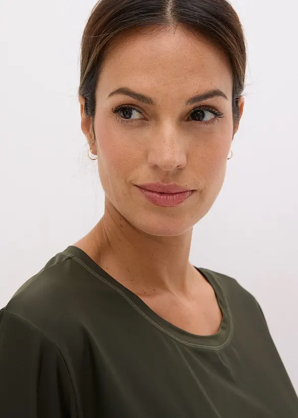 T-shirt technique ultra-doux à manches 3/4, séchage rapide, bonprix