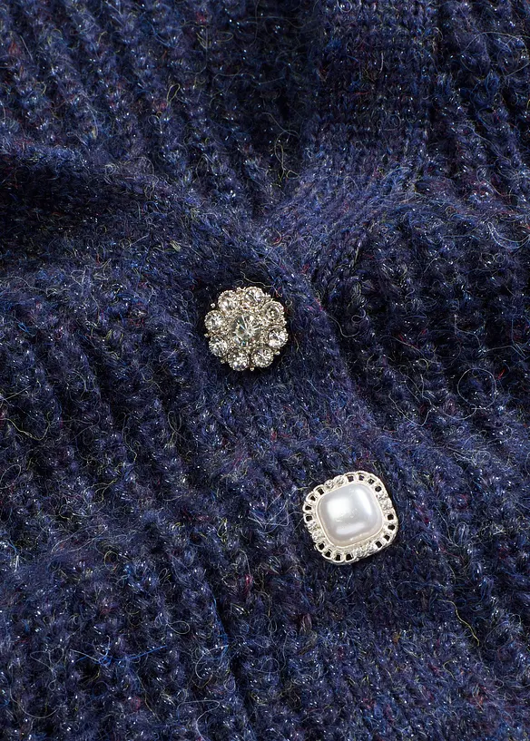 Gilet sans manches en laine mélangée avec boutons décoratifs, bonprix