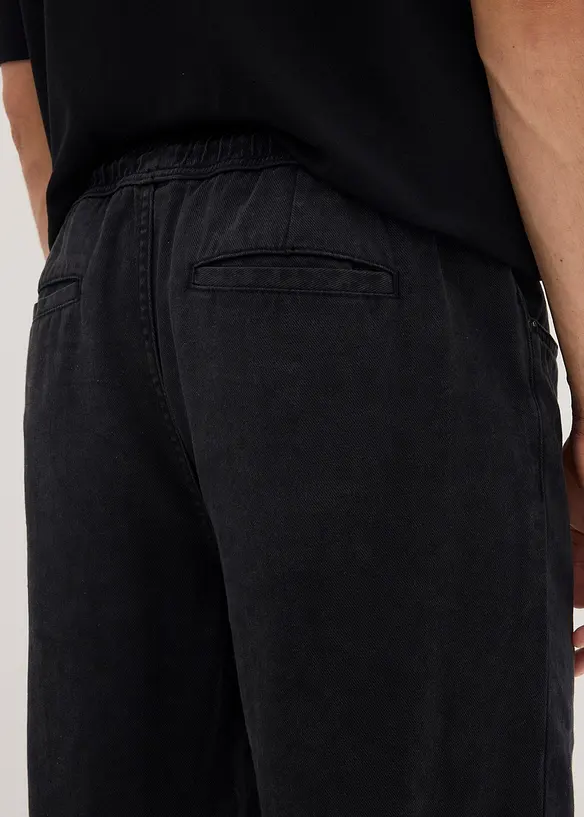 Pantalon taille extensible fuselé en twill 100% coton, bonprix