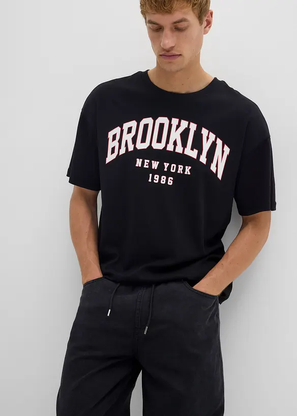 Pantalon taille extensible fuselé en twill 100% coton, bonprix