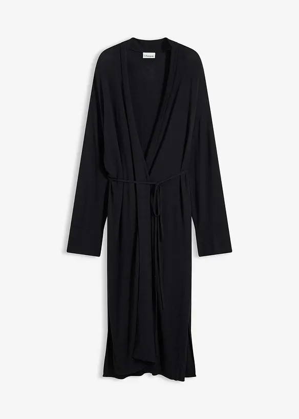 Long gilet en maille douce, viscose majoritaire, bonprix