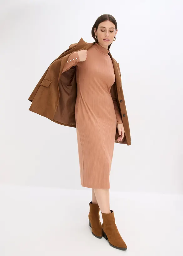 Robe en jersey côtelé, bonprix