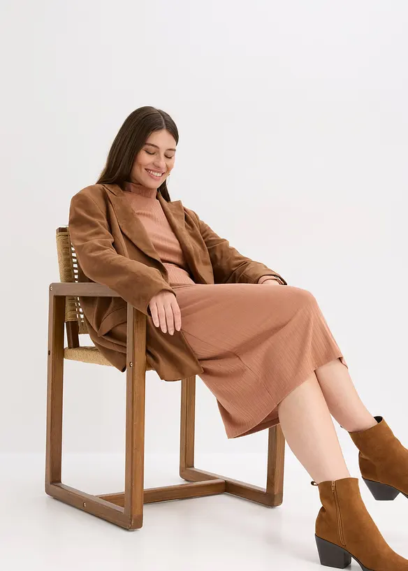 Robe en jersey côtelé, bonprix