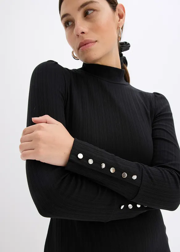 Robe en jersey côtelé, bonprix