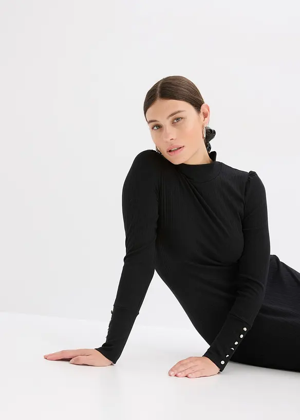 Robe en jersey côtelé, bonprix