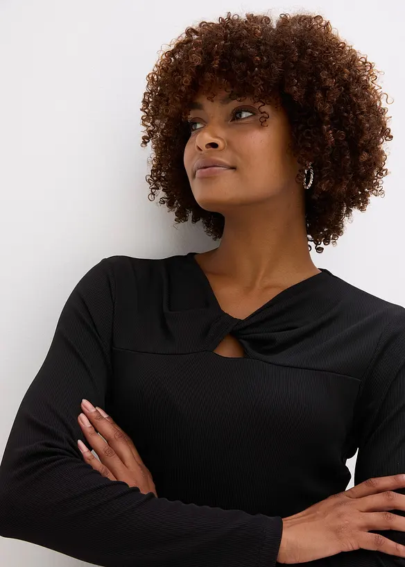 T-shirt côtelé, bonprix