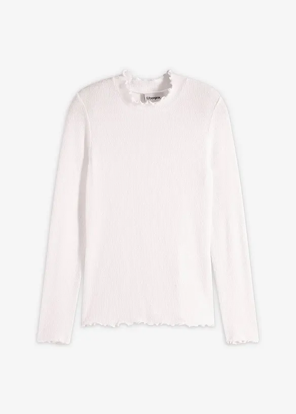 T-shirt côtelé en viscose majoritaire, bonprix