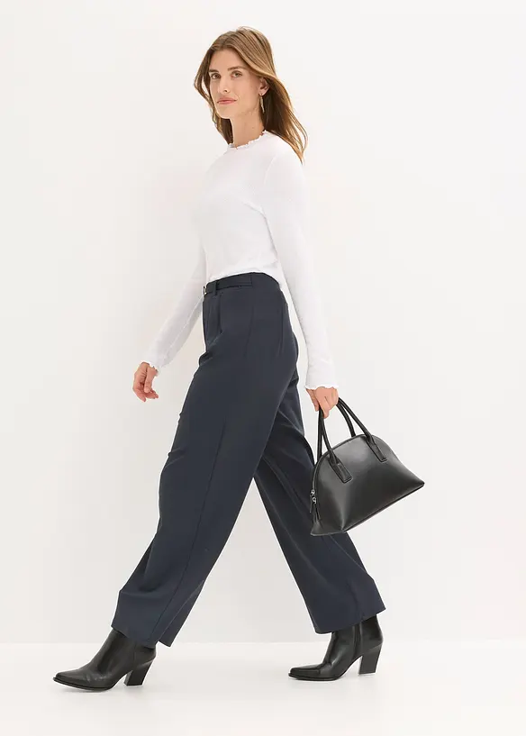 Pantalon en jersey à taille élastiquée, bonprix
