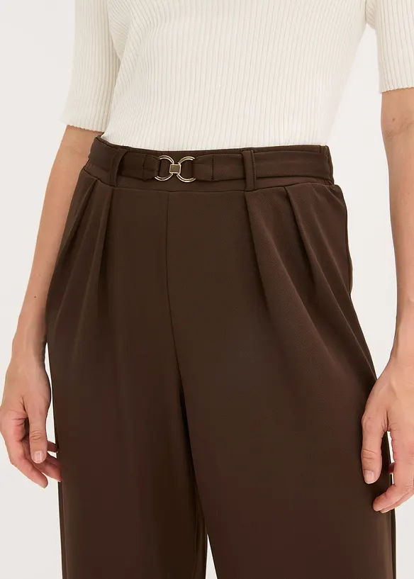 Pantalon en jersey à taille élastiquée, bonprix