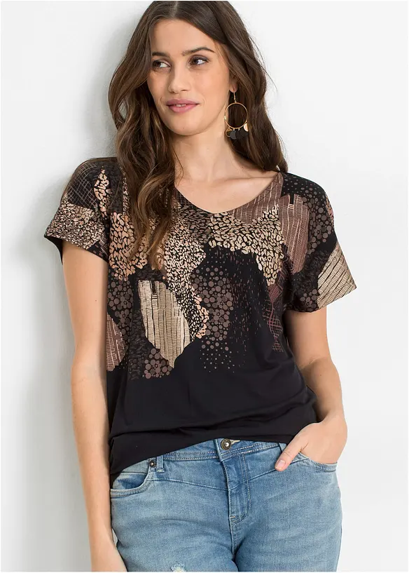 T-shirt doux en viscose extensible, bonprix