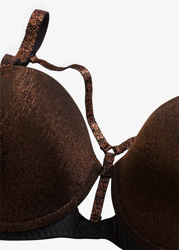 Soutien-gorge balconnet en matière brillante, bonprix