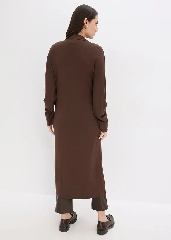 Long gilet en maille douce, viscose majoritaire, bonprix