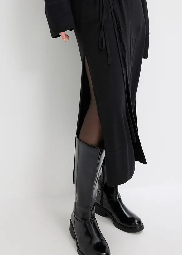 Long gilet en maille douce, viscose majoritaire, bonprix