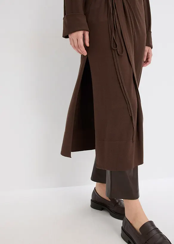 Long gilet en maille douce, viscose majoritaire, bonprix