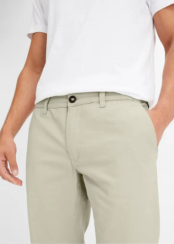 Pantalon chino en coton extensible, ample et droit, bonprix