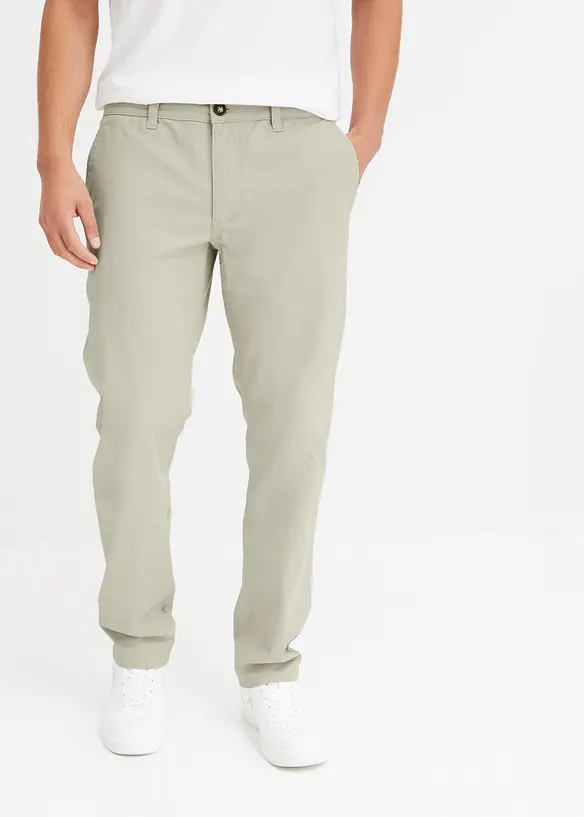 Pantalon chino en coton extensible, ample et droit, bonprix