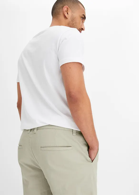Pantalon chino en coton extensible, ample et droit, bonprix
