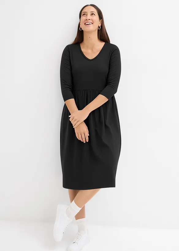 Robe midi en jersey coton, bonprix