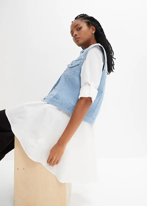 Chemisier long avec volant, bonprix