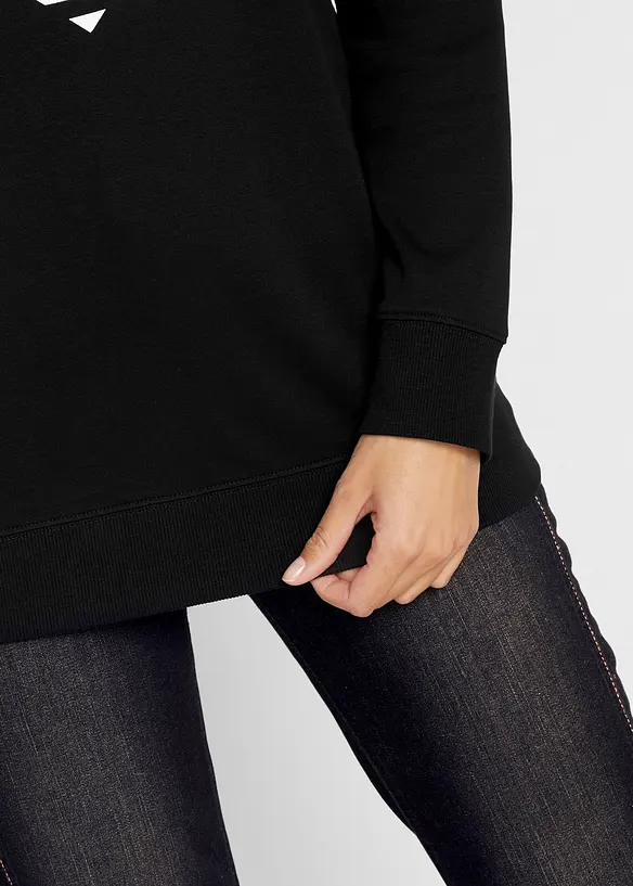 T-shirt manches longues, imprimé, bonprix