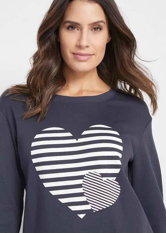 T-shirt manches longues, imprim&eacute;, bonprix